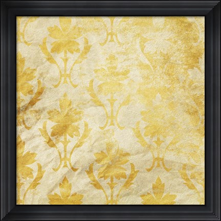 Framed Old Yellow Plant Print