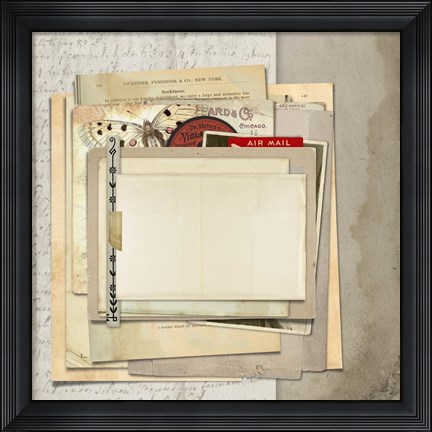 Framed Old Note Print
