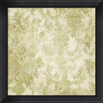 Framed Vintage Wallpaper Worn Print