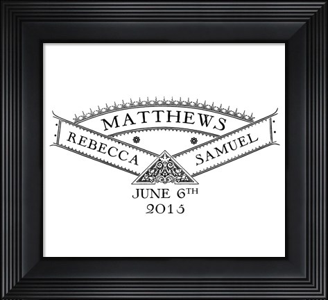 Framed Wedded Vintage Print