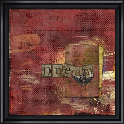 Framed Dream in Red Print