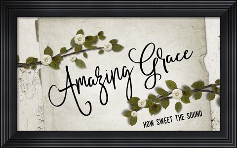 Framed Amazing Grace Floral Print