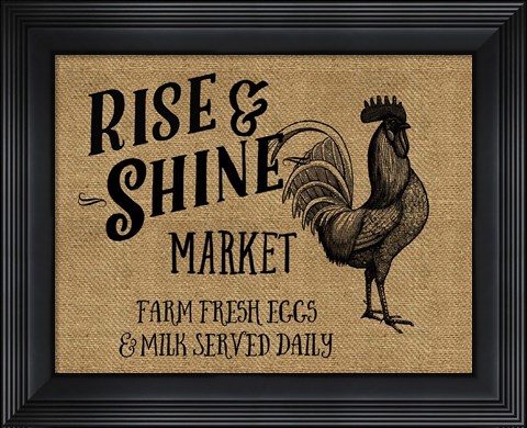 Framed Rise And Shine Market Print