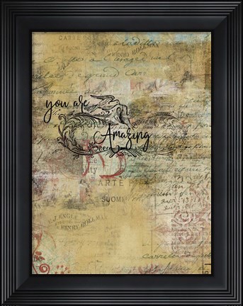 Framed You Are Amazing Print