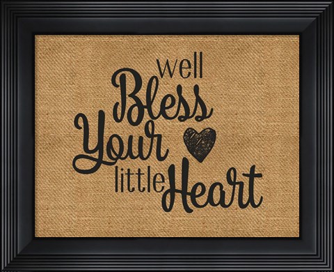 Framed Bless Your Heart Print