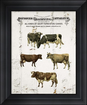 Framed Dairy Cows Print