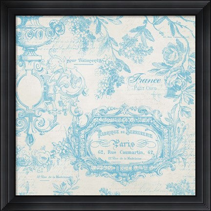 Framed French Blue Print