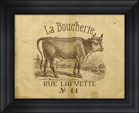 Framed French Cow Print