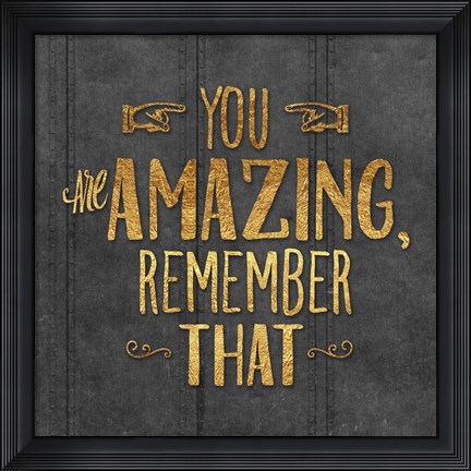 Framed Gold Amazing Print