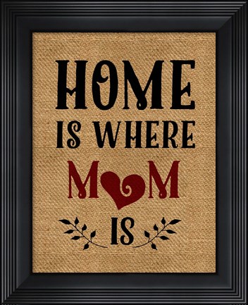 Framed Home is Mom Print
