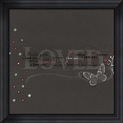 Framed Loved Sparkle Print