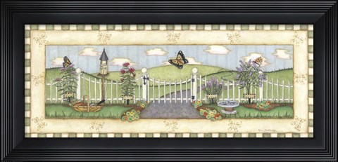Framed Butterfly Fence Print