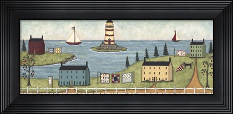 Framed Lighthouse Island Print