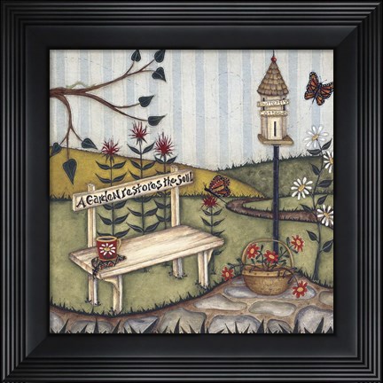 Framed Garden Restores The Soul Print