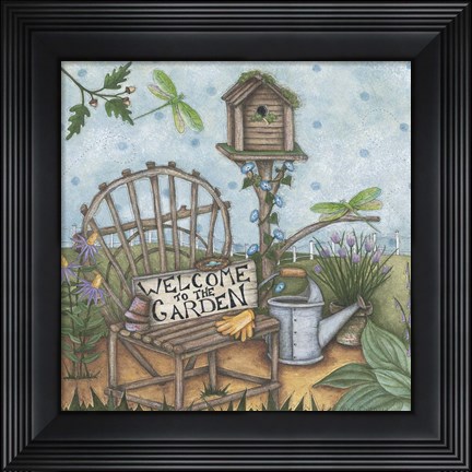 Framed Welcome To The Garden 2 Print