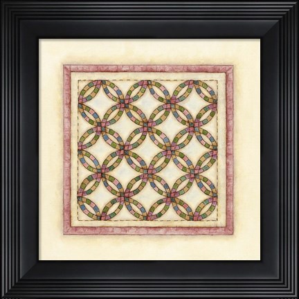 Framed Circle Patchwork Print