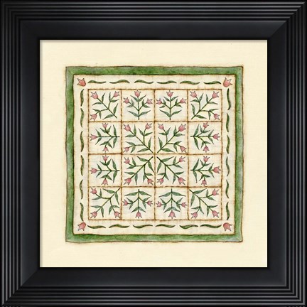 Framed Flower Patchwork Print