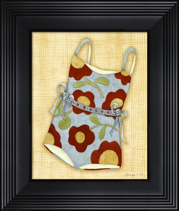 Framed Red Bathing Suit Print Print