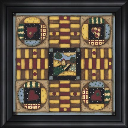 Framed Homespun Patches Print