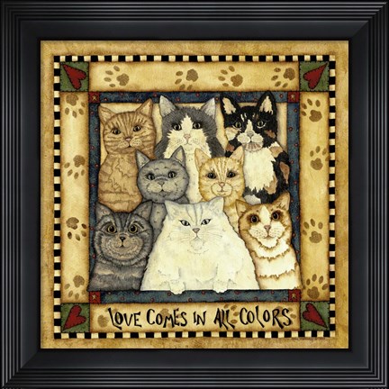 Framed Love Comes In All Colors Print