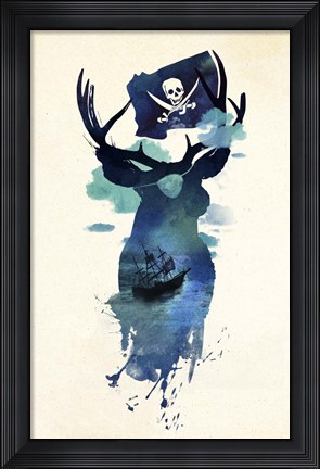 Framed Captain Hook Print