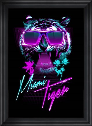 Framed Miami Tiger Print