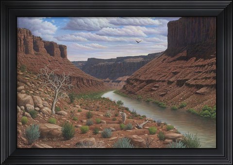 Framed Along The Colorado Print