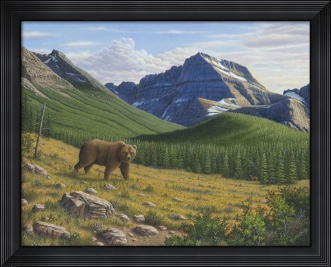 Framed Heading Down The Slope Print