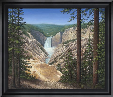 Framed Lower Falls - Yellowstone Print