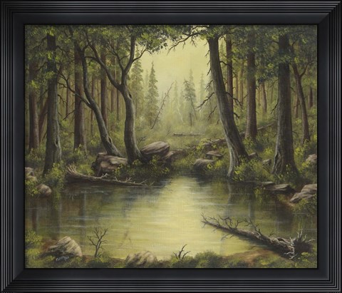Framed Evening at the Creek Print