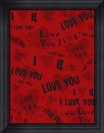 Framed Graffiti Love Print