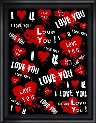 Framed I Love You Print