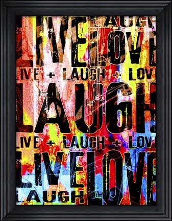 Framed Live Love Laugh Print