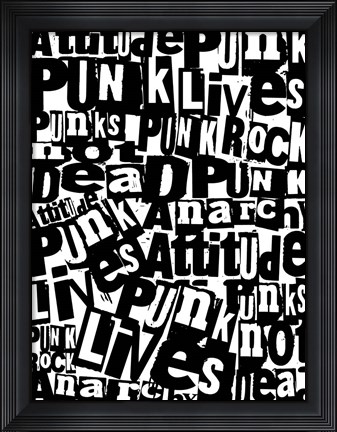 Framed Punk Lives Print