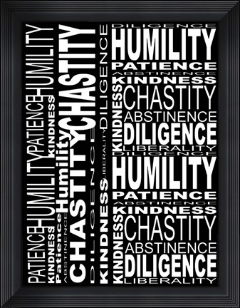 Framed Virtues Print