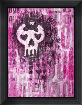 Framed Love Skull Princess Print