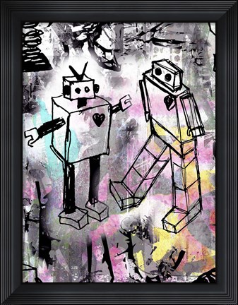 Framed Robot Love Color Print