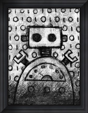 Framed Urban Robot Print