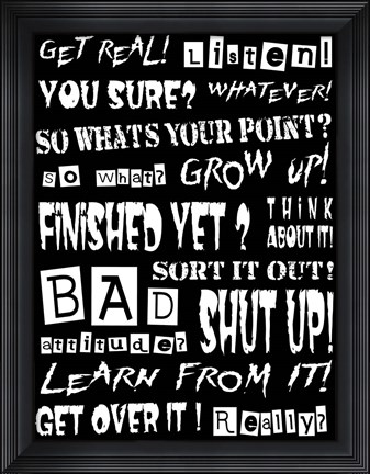 Framed Bad Attitude Print