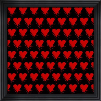 Framed Heart Splatter Print