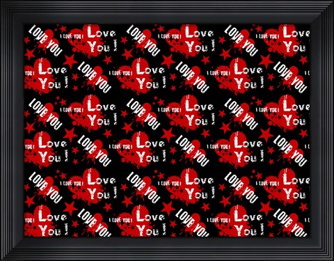 Framed Love You 3 Print