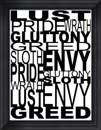 Framed Sins Print