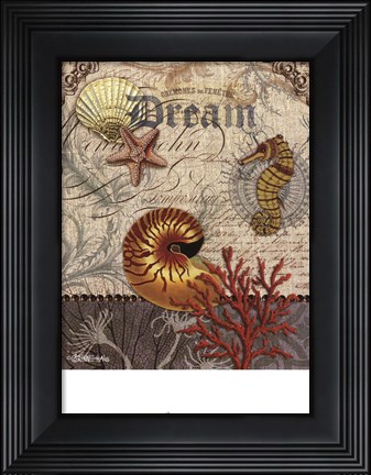 Framed Coastal Ephemera 1 Print