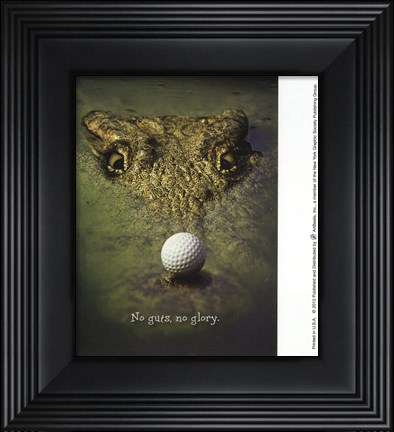 Framed Crocodile Golf Print