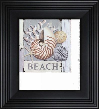 Framed Coral Beach Print