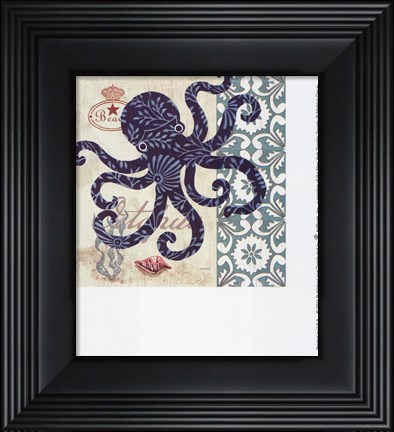 Framed Sea Life Octopus Print