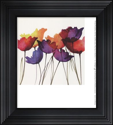 Framed Watercolor Garden 4 Print