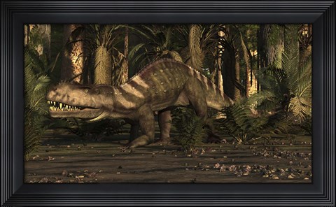 Framed Large Prestosuchus Moves Through The Brush Print