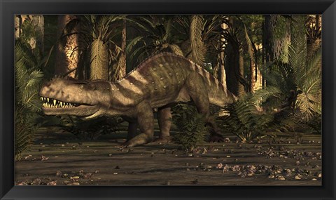 Framed Large Prestosuchus Moves Through The Brush Print