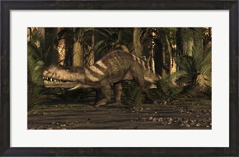 Framed Large Prestosuchus Moves Through The Brush Print
